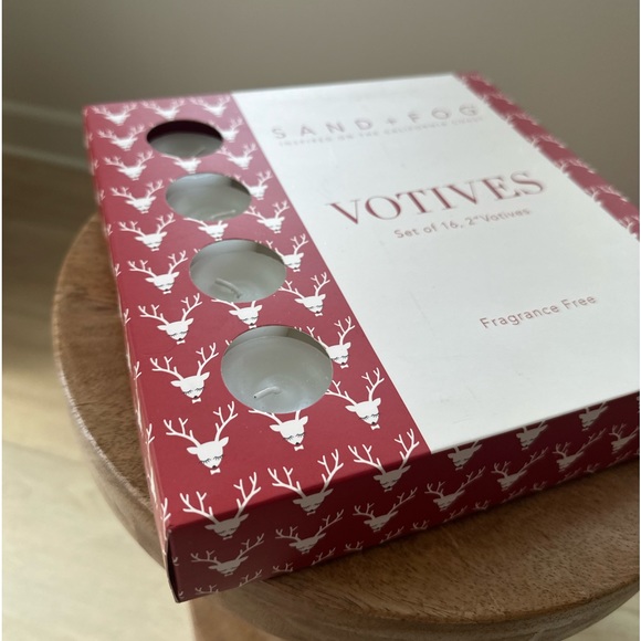 Sand + Fog white 2” votive candles set of 16 - Picture 2 of 8